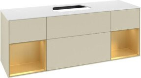 V&B Waschtischunterschrank Finion in Grau lackiert, B/T: 160 x 50,1 cm - Bild 1