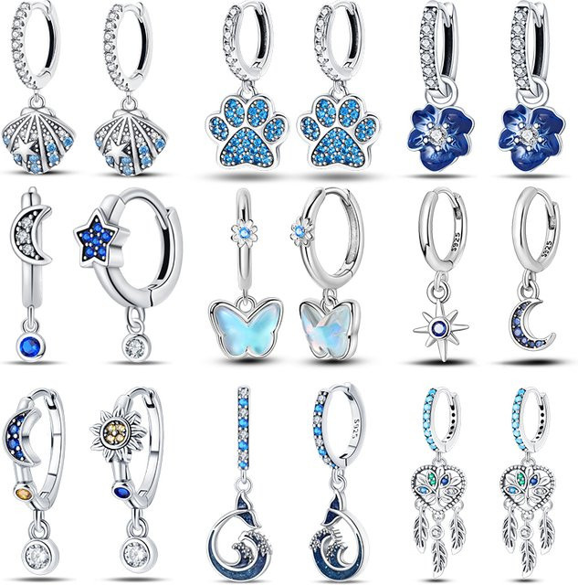 Ohrring 925 Silber, Zirkonia, Damen - Bild 1