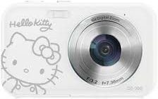 Yashica DZ-100 Hello Kitty Kompaktkamera in Weiß mit USB-C Anschluss - Bild 1