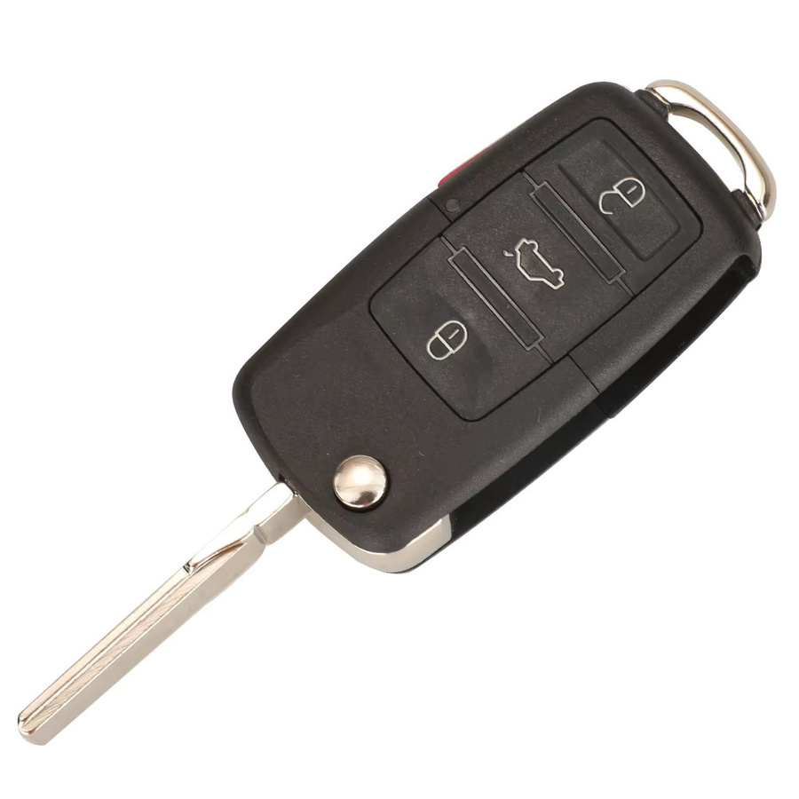 Jingyuqin Smart-Fernbedienung Autoschlüssel 315MHz ID48 für VW Rabbit Jetta CC Golf Eos GTI R32 in Schwarz (1K0959753P) - Bild 2