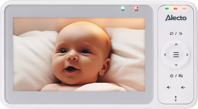 Alecto Babyphone mit Kamera DVM2050 in Weiß mit wiederaufladbarem Akku und FHSS-Technologie - Bild 1