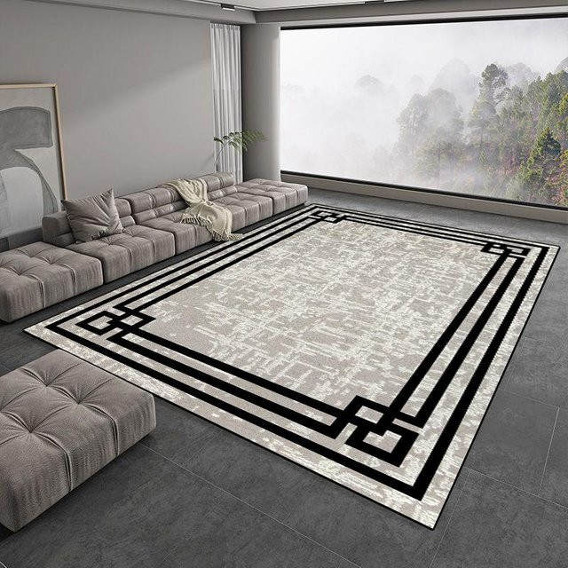 Karpetti Teppich in Grau, modern und geometrisch, weich und rutschfest, B/T: 60 x 90 cm - Bild 1