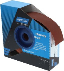 Norton Sparrolle R222 Schleifband P600 für Metall und Holz, Breite: 50 mm, Länge: 25 m - Bild 1