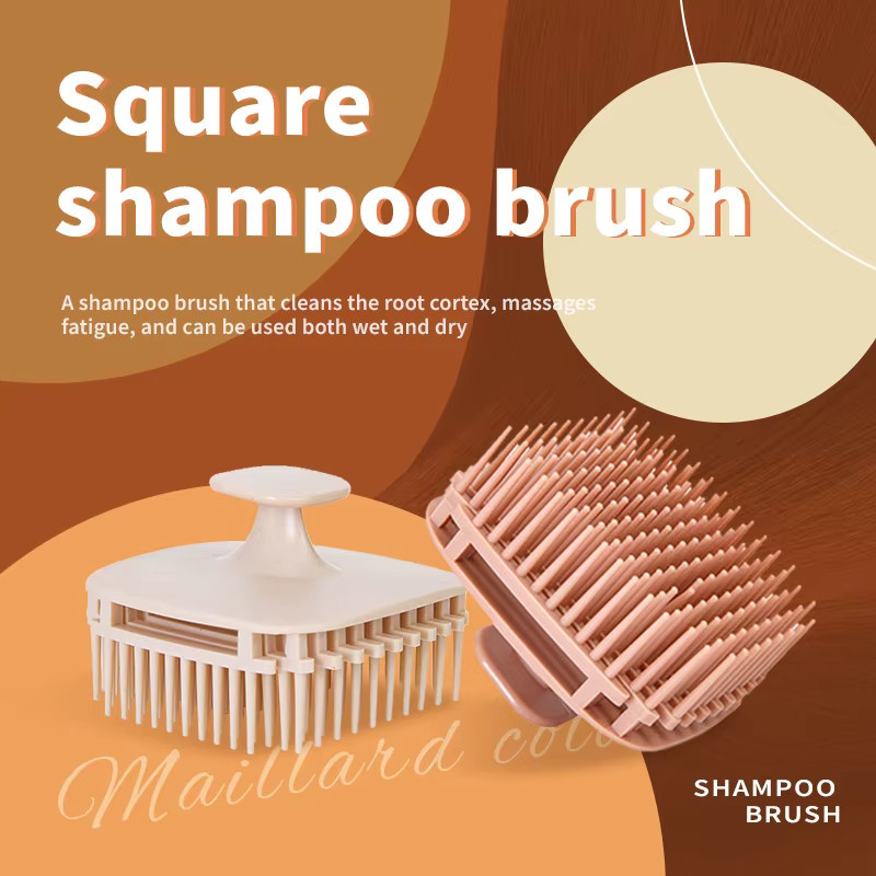 Silikon Shampoo Pinsel Kopfhaut Massage Kamm, Unisex - Bild 2