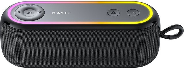 Tragbarer Bluetooth-Lautsprecher HAVIT SK810BT mit 7W, RGB-Beleuchtung und Wasserdichtigkeit in Schwarz - Bild 1