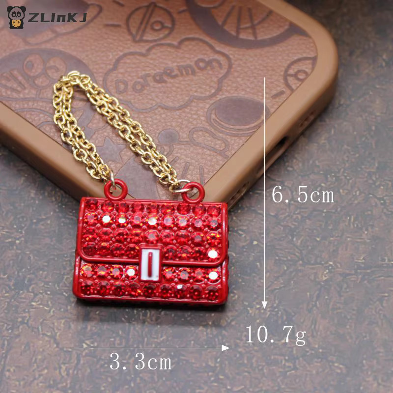 MYPANDA Miniatur Modische Puppenhaus Metall Kette Handtasche Set, Zubehör, Gold - Bild 2