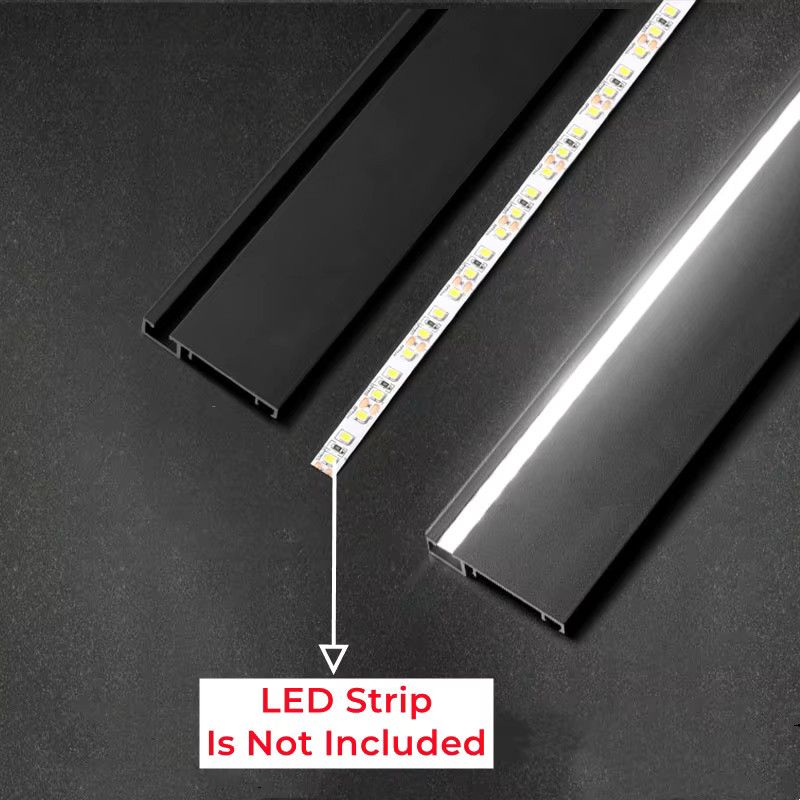 Aluminium LED Profil Oberfläche Montiert mit PC Abdeckung und Hintergrundbeleuchtung von Ksdligh, B/H: 78 x 50 mm - Bild 5