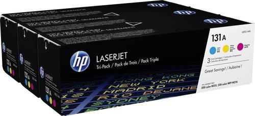 HP 131A Toner Multipack U0SL1AM Multicolor Cyan Magenta Gelb für Laserdrucker - Bild 1