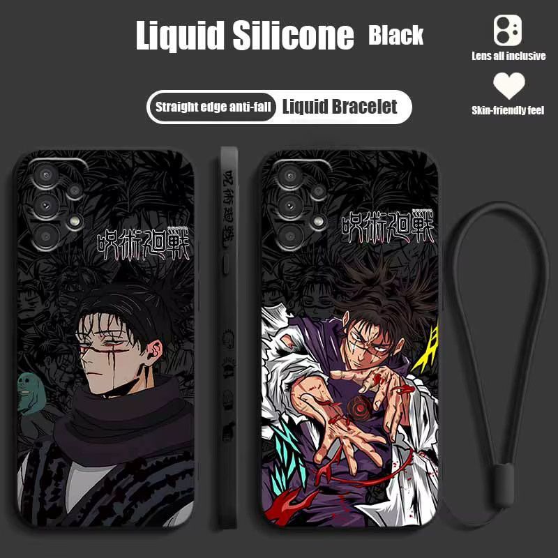 Jujutsu Kaisen Choso Silikon Handyhülle mit Liquid Left Rope für Samsung Galaxy S26 S25 S24 S23 S22 S21 S20 Ultra Plus Lite, Mehrfarbig - Bild 1
