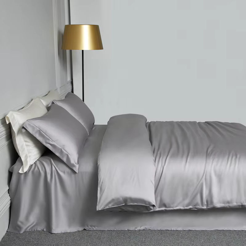 CHA YU PAI Naturseide Bettwäsche Set mit Bettbezug, Flachbettlaken und Kissenbezügen, 4-teilig, B/H: 140 x 200 cm - Bild 2
