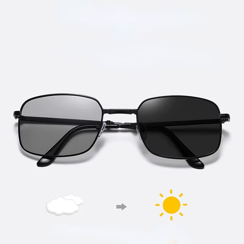 Sonnenbrille Herren Klappsonnenbrille Photochrome, schwarz - Bild 1