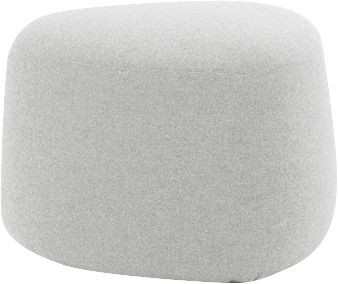 Leyform GOGO Pouf Polstermöbel, oval, hellgrau, B: 55 cm, T: 51,5 cm, H: 44 cm - Bild 1