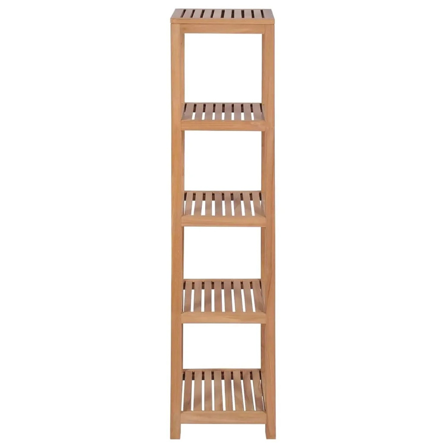 vidaXL Badezimmerregal aus Teakholz Massiv mit 4 Etagen, Braun, B/T/H: 42 x 42 x 165 cm - Bild 2