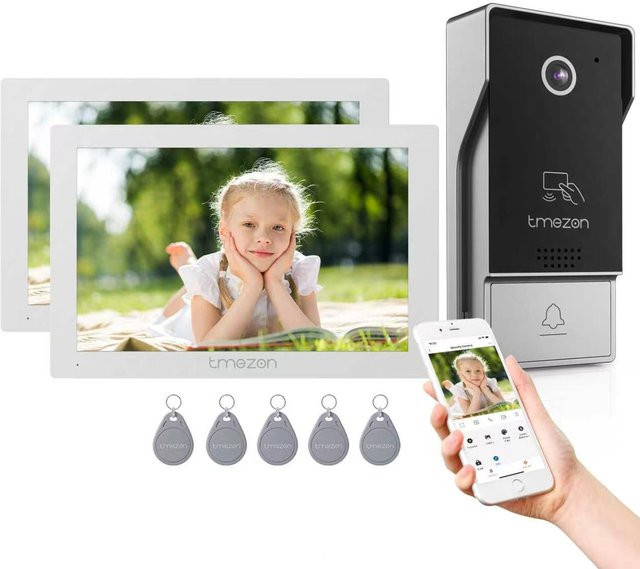 TMEZON 4-Draht-Video-Gegensprechanlage mit 7-Zoll-1080P-Touchscreen und IP-Video-Türsprechanlage Y-10*2-W11 - Bild 1