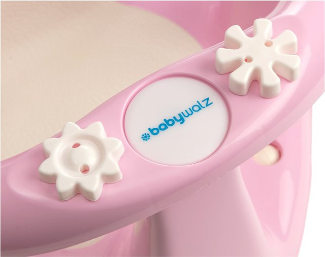 Baby-Walz Basics Badesitz Deluxe in Pink mit Temperaturindikator und rutschfester Weichgummi-Oberfläche - Bild 1