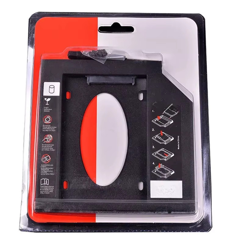 DIXSG HDD Caddy SATA 12,7 mm Adapter für 3,0 Zoll SSD und Festplatten in Schwarz - Bild 4
