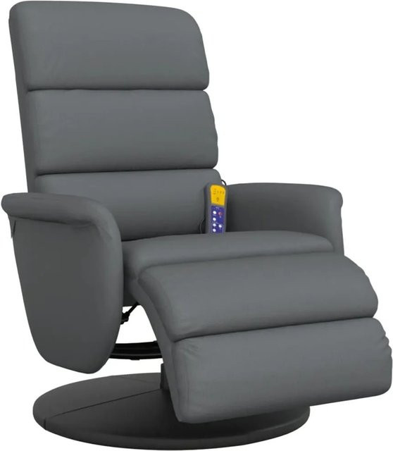 vidaXL Massagesessel mit Fußteil in Grau aus Kunstleder - Bild 1