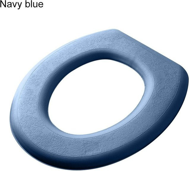 Trend Aura Waschbares Silikon-Toilettensitzkissen in Navy Blau, wasserdichtes Toilettenreiniger-Sitzkissen für das Badezimmer - Bild 1