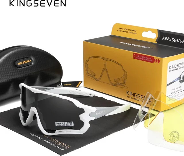 KINGSEVEN Sonnenbrille Unisex, Vollrand, Kunststoff, Großer Rahmen - Bild 1