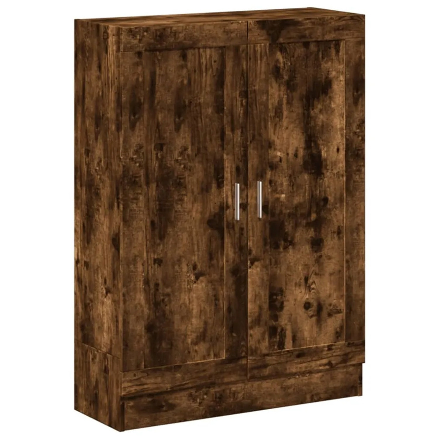 vidaXL Bücherschrank Räuchereiche in Braun mit Türen, B/T/H: 82,5 x 30,5 x 115 cm - Bild 2