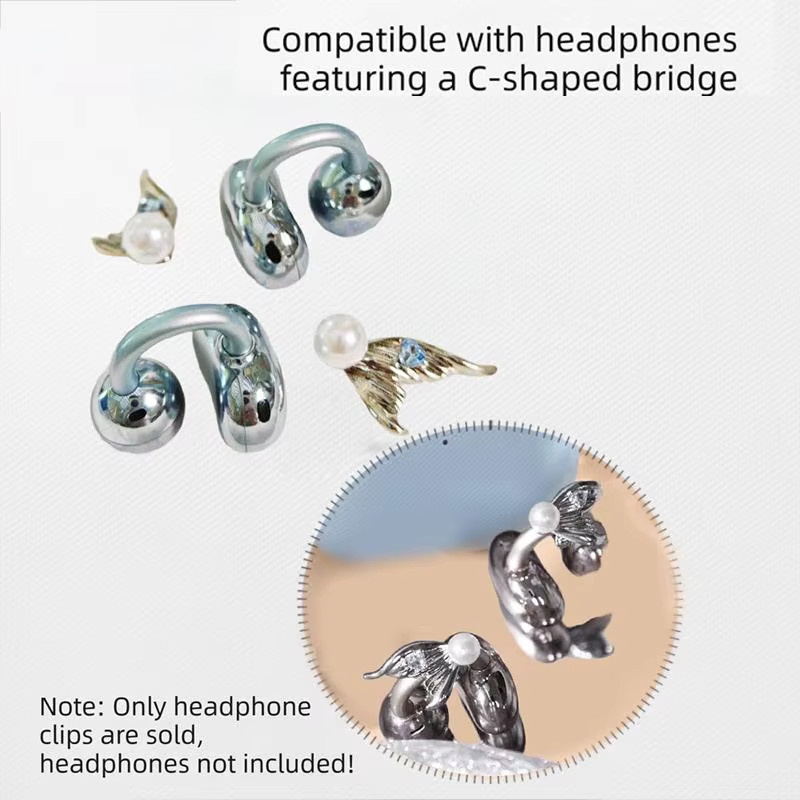 SAFENH Ohrhörer-Clips, Strass, Kristall, silver, Unisex - Bild 5
