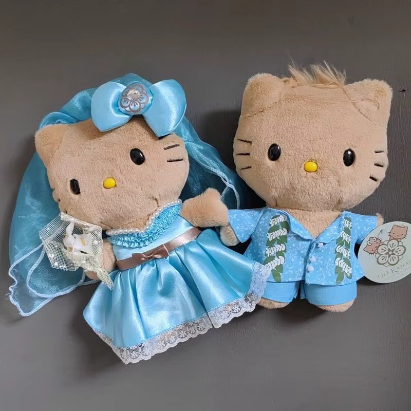 Aoger Hello Kitty Hochzeitspaar, Plüschtiere, Blau, 2-teiliges Set - Bild 2