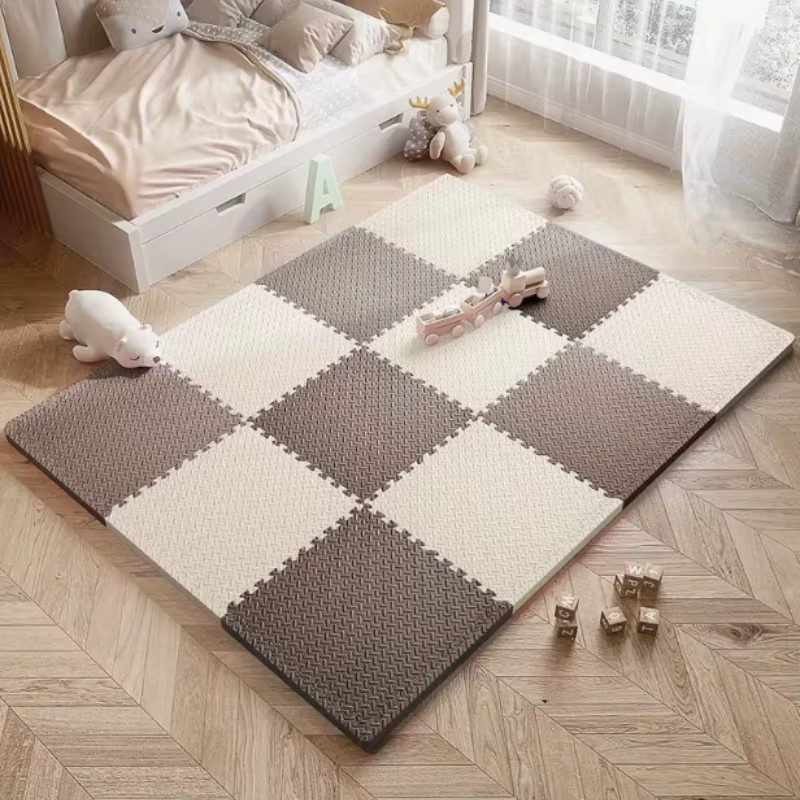 DHDH Baby Spielunterlage aus EVA-Schaum in Grün, weiche Patchwork-Matte für das Kleinkinderzimmer - Bild 2