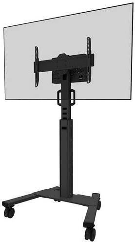 Neomounts FL50S-825BL1 MOVE Up Mobiler Monitorständer für 1 Display bis 75 Zoll, 70 kg, höhenverstellbar mit Kabelkanal und Hardwarefach, schwarz - Bild 1