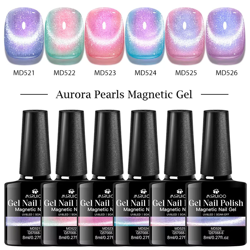 MERUIOO Nagellack, Magnetischer Katzenauge-Effekt, 8 ml, Schimmernd - Bild 3