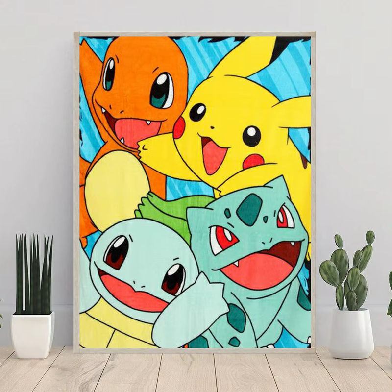Potdemiel Pokemon Pikachu 5D DIY Diamant Malerei Mosaik Set mit runden Steinen in Mehrfarbig für Kinder - Bild 3