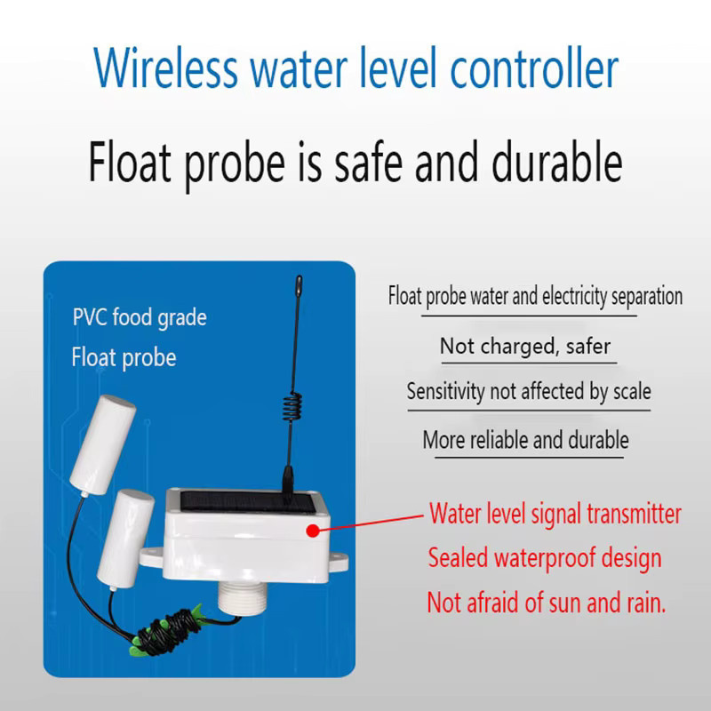 Drahtloser Wasserstand-Controller mit Fernbedienung für Wassertürme, Pools und Wasserpumpen, weiß - Bild 3