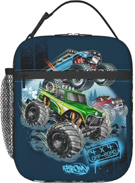 Fancy Style Studio Thermische Lunchtasche Monster Jam Truck Muster für Damen in Multicolour - Bild 1