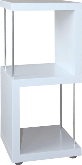 HTI-Line Regal Thekla 3065 modern weiß glänzend mit Rückwand - Bild 1