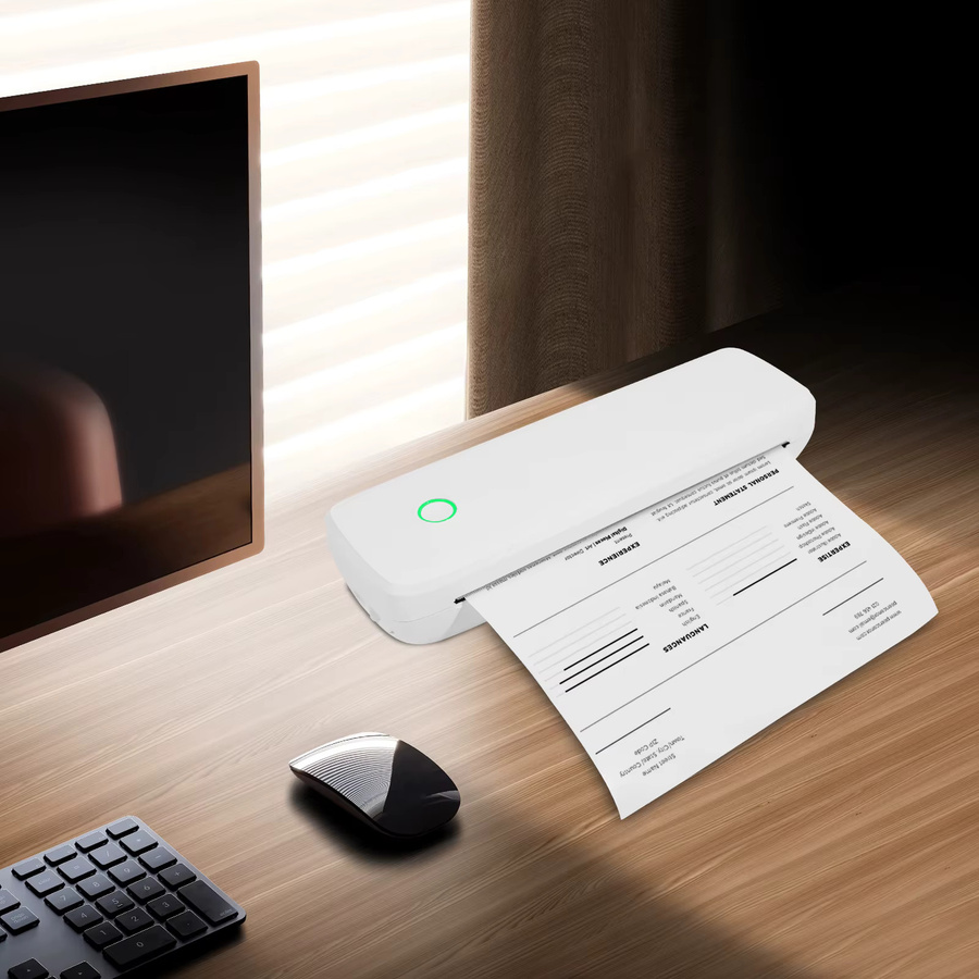 Tragbarer A4-Thermodrucker mit Bluetooth für Smartphone und PC, kabelloser Tattoo-Transferdrucker in Schwarz - Bild 2