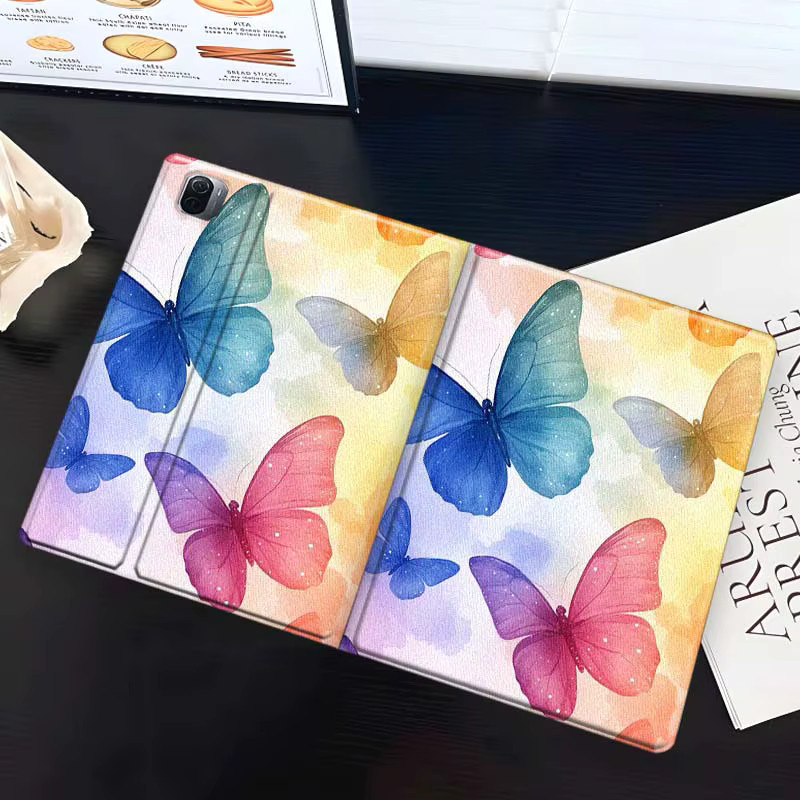 Xiaomi Tablet Hülle mit Cartoon-Schmetterling und Glitzer Effekt in Multicolour für Redmi Pad Serie - Bild 2