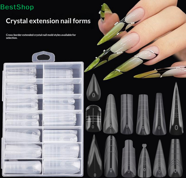 Nailpop Dual-System Nagelformen, Verlängerungs-Nagelspitzen, 70/140/150 Stück - Bild 1