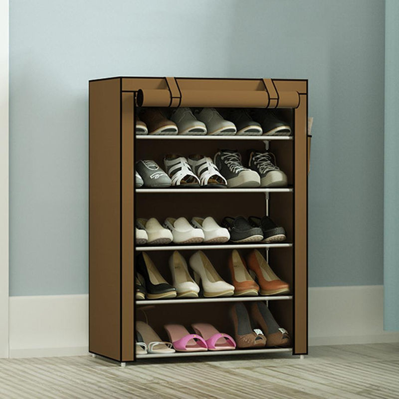 TOMTOP JMS Schuhregal aus Stahlrohr in Kaffeebraun - Bild 4