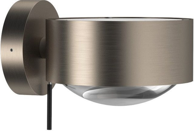 Top Light Puk Maxx Wall LED-Wandleuchte in Nickel matt mit Glaslinse, warmweißes Licht (2700K) - Bild 1