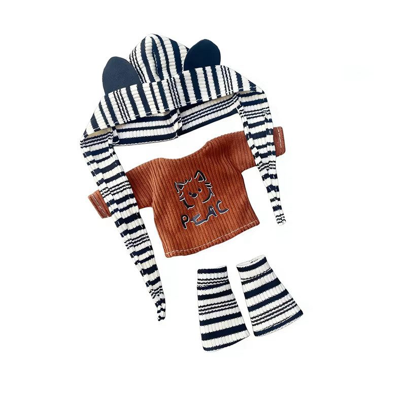 BENQING Welpen-Outfit Kleidung, Leopardenmantel, Hut, Tasche, Zubehör - Bild 2