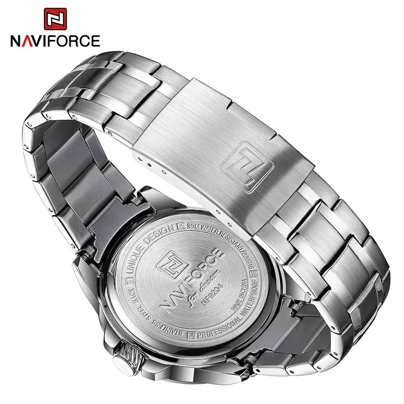 Navi force Armbanduhr, Quarz, Edelstahl, Schwarz, Silber, Herren - Bild 6