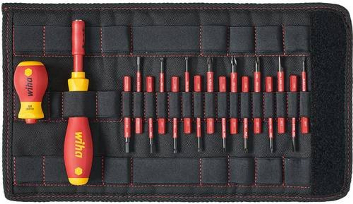 Wiha slimVario Starter Set 2831 Schraubendreher-Bitsatz 19-teilig in Rot und Gelb - Bild 2