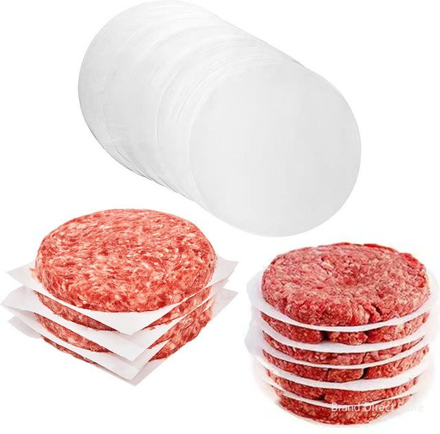 Weißes Hamburger-Patty-Wachspapier für gefrorene Burger-Patties, Durchmesser: 11 cm - Bild 1