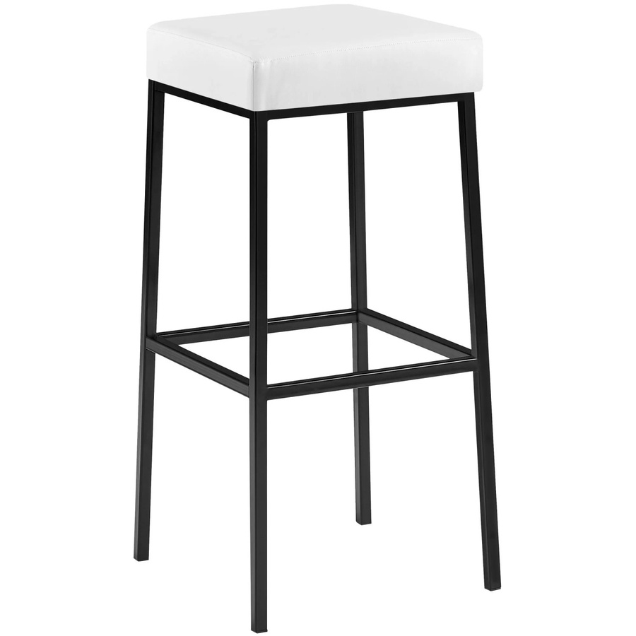 DELUKE Barhocker BIDAN Barstuhl aus Kunstleder in Weiß B/T/H: 37 x 37 x 83 cm - Bild 2