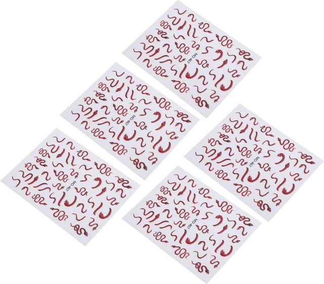 Koogeelife Nail Art Sticker, weiß, 5 Stück - Bild 1