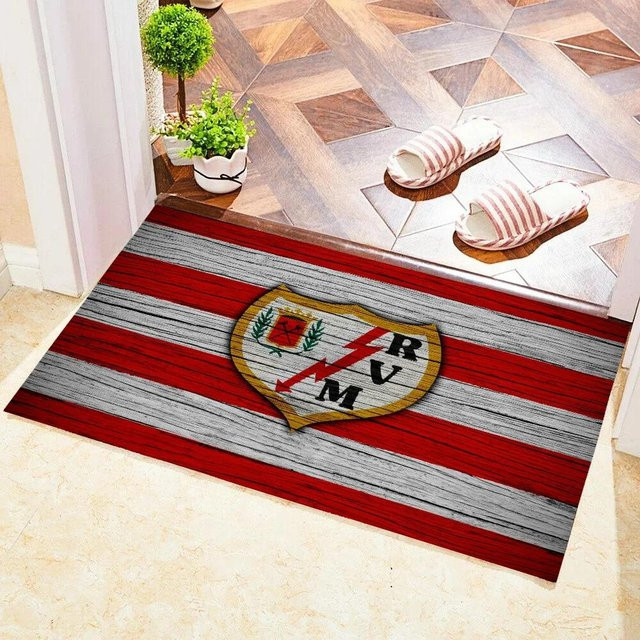 Rutschfeste Fußmatte Rayo Vallecano von Karpetti in Rot, B/T: 120 x 40 cm - Bild 1