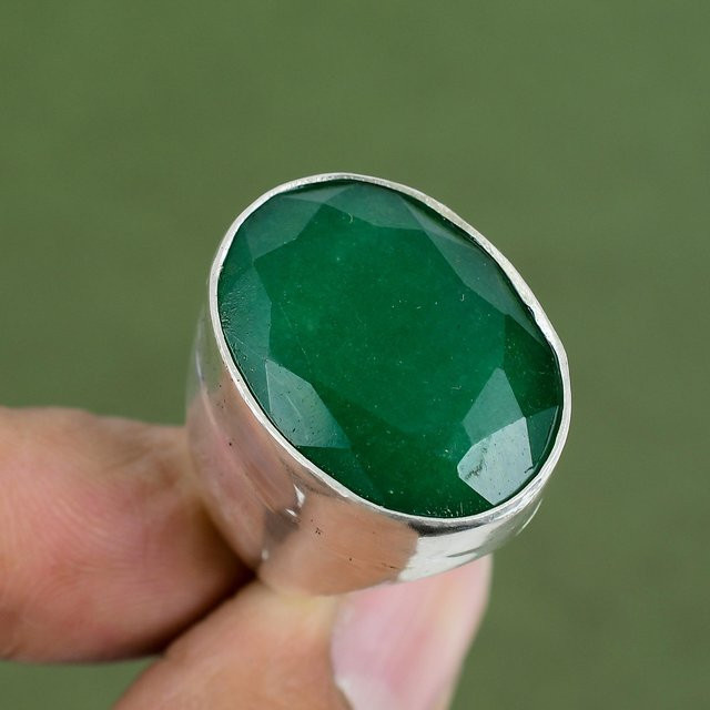 Jewel Paradise Ring, Smaragd, 925 Silber, Damen, Ringgröße 6 US - Bild 1