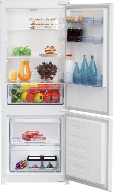Beko BCSA240K4SN Einbau-Kühl-Gefrier-Kombination in Weiß mit NoFrost und umkehrbarer Türöffnung, H: 156,0 cm, B: 54,0 cm, T: 54,5 cm - Bild 1