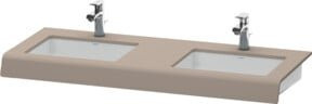 Duravit Waschtisch-Konsole DuraStyle in Basalt Matt mit 2 Ausschnitten, B/T/H: 200 x 55 x 10 cm - Bild 1