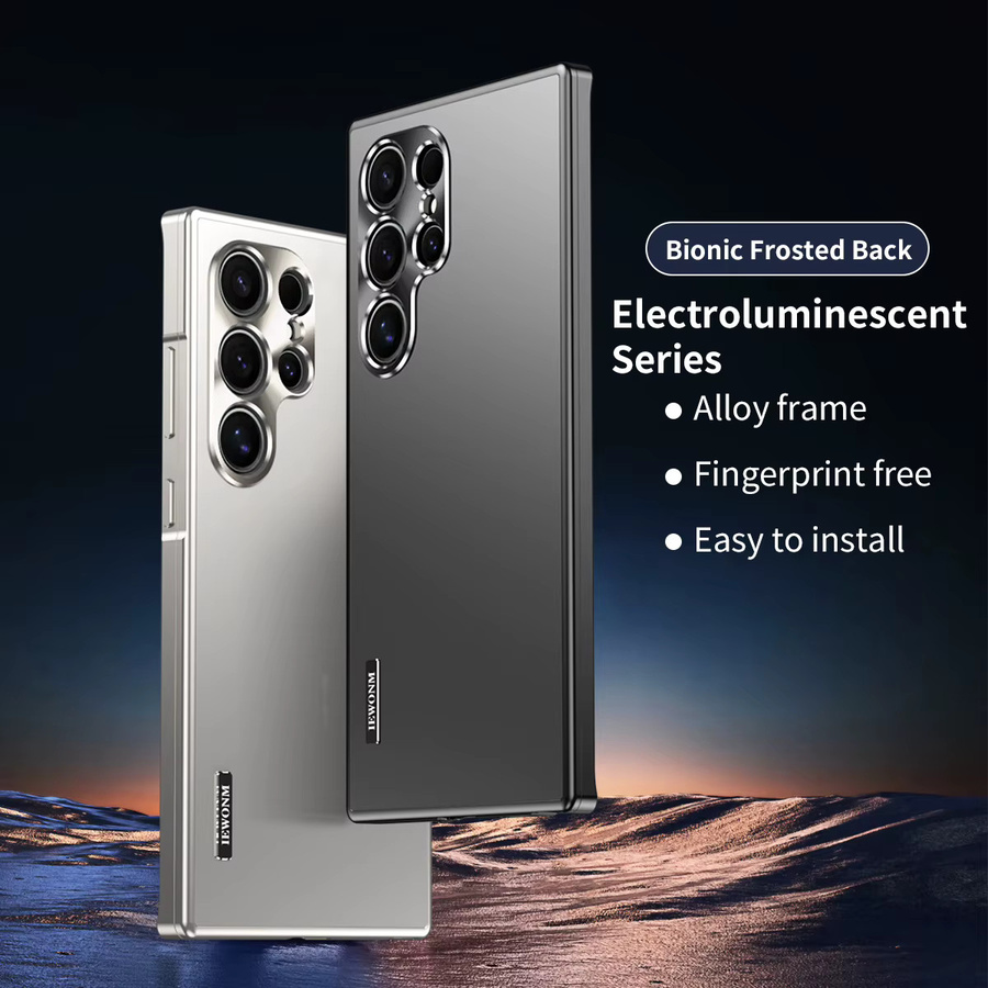 Stoßfeste All-Inclusive Schutzhülle mit Metallrahmen und magnetischer Aluminiumlegierungslinse für Samsung Galaxy S25 S24 S23 S22 Ultra oder S24 Plus in Schwarz - Bild 1