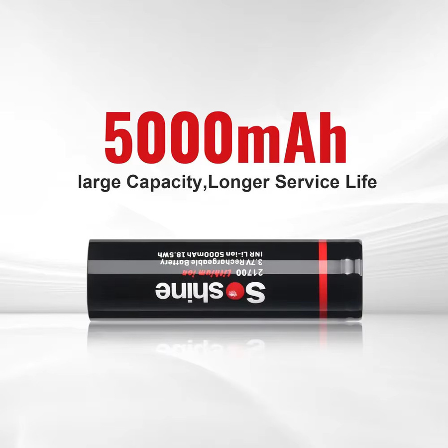 Soshine Lithium-Ionen-Akku 3,7 V 5000 mAh in Schwarz - Bild 3